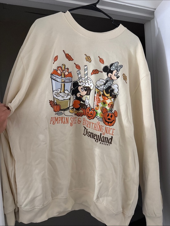 Disney Sweaters - Disneyland 2025 Pumpkin Spice Graphic Sweatshirt - Cream, from DISNEYLAND